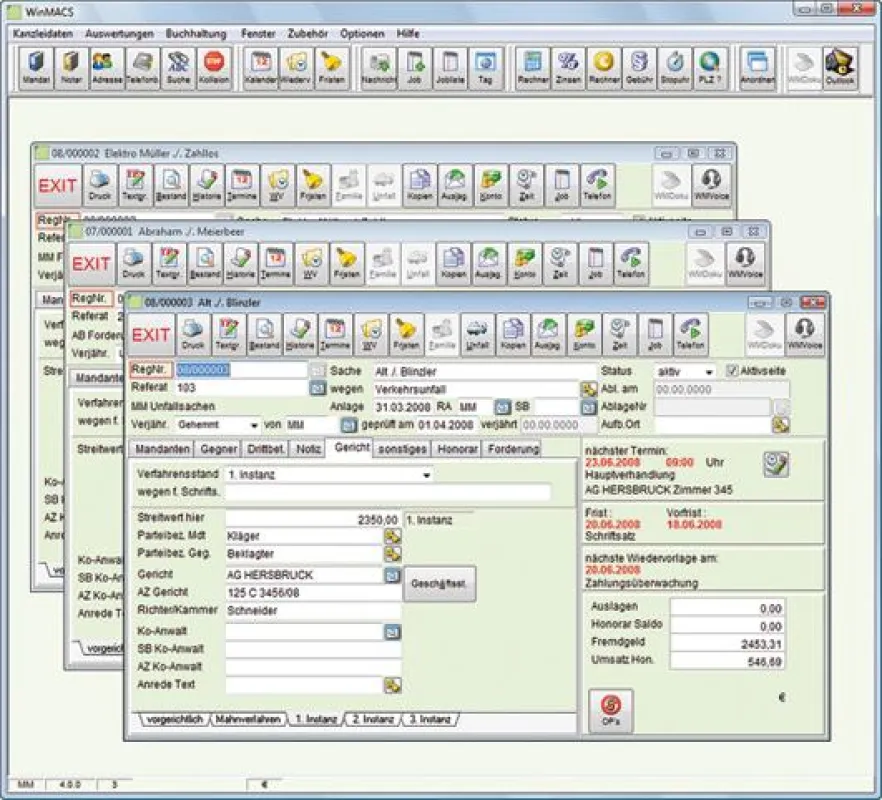 Die Kanzleisoftware WinMACS im neuen Look