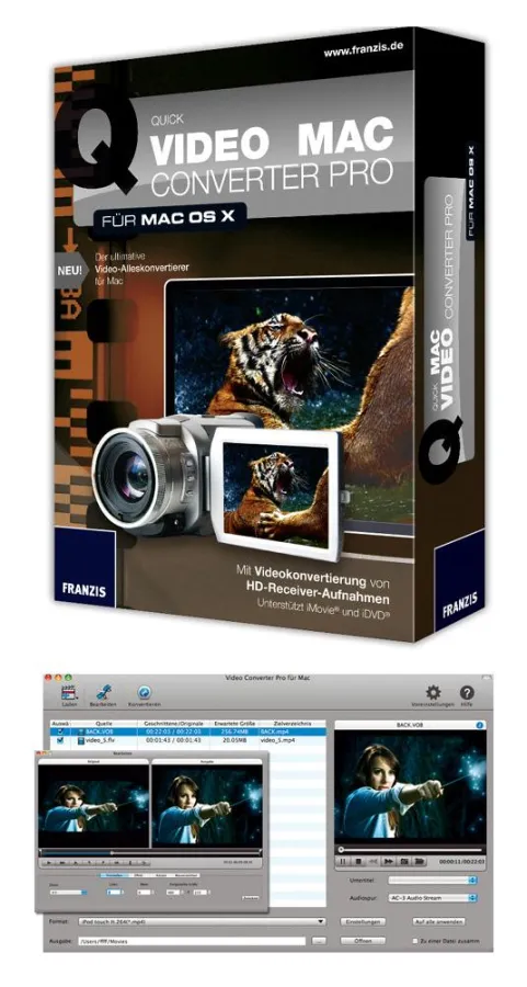 Franzis erweitert MAC Titel mit neuen Video Converter Pro für Mac