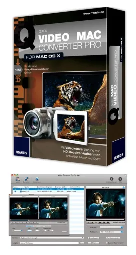 Franzis erweitert MAC Titel mit neuen Video Converter Pro für Mac Bild: Franzis erweitert MAC Titel mit neuen Video Converter Pro für Mac
