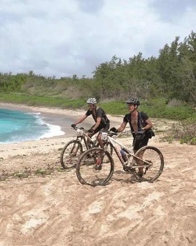 Moutainbike am Strand copyright Sandrine Reidinger Rivet