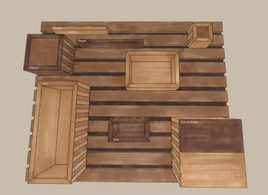 Bild: Schienensystem soll in der künstlerischen Raumgestaltung neue Maßstäbe setzen