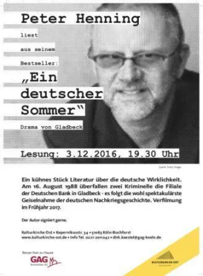 Bild: Lesung "Ein deutscher Sommer" Peter Henning