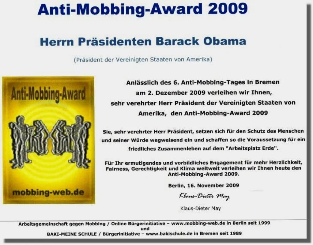 Anti-Mobbing-Award 2009