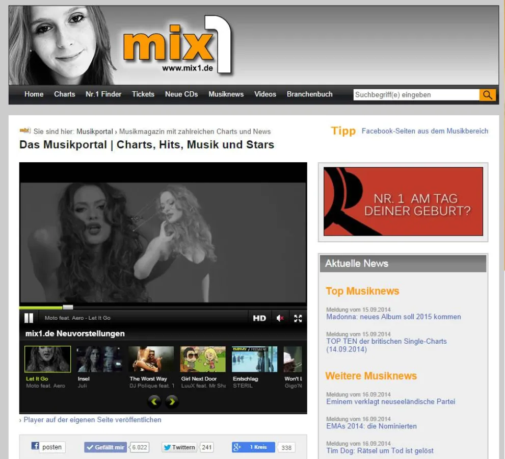 mix1.de / Startseite