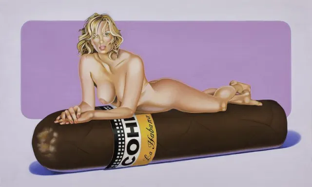 Bild: Neue Grafik „Hav-a-Havana #10“ von Mel Ramos bei Galerie Fluegel-Roncak