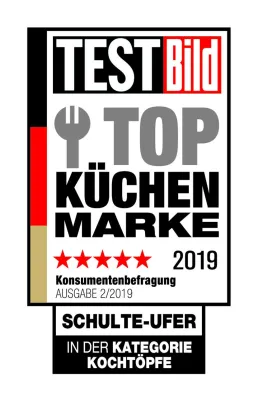 Bild: Top Küchen Marke 2019 in zwei Kategorien: Kochtöpfe und Fondues von Schulte-Ufer sind ausgezeichnet