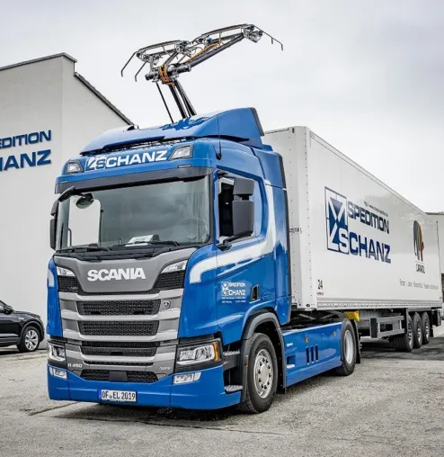 Bild: Erste Ergebnisse zum Praxistest der elektrischen Oberleitungs-Lkw von Scania