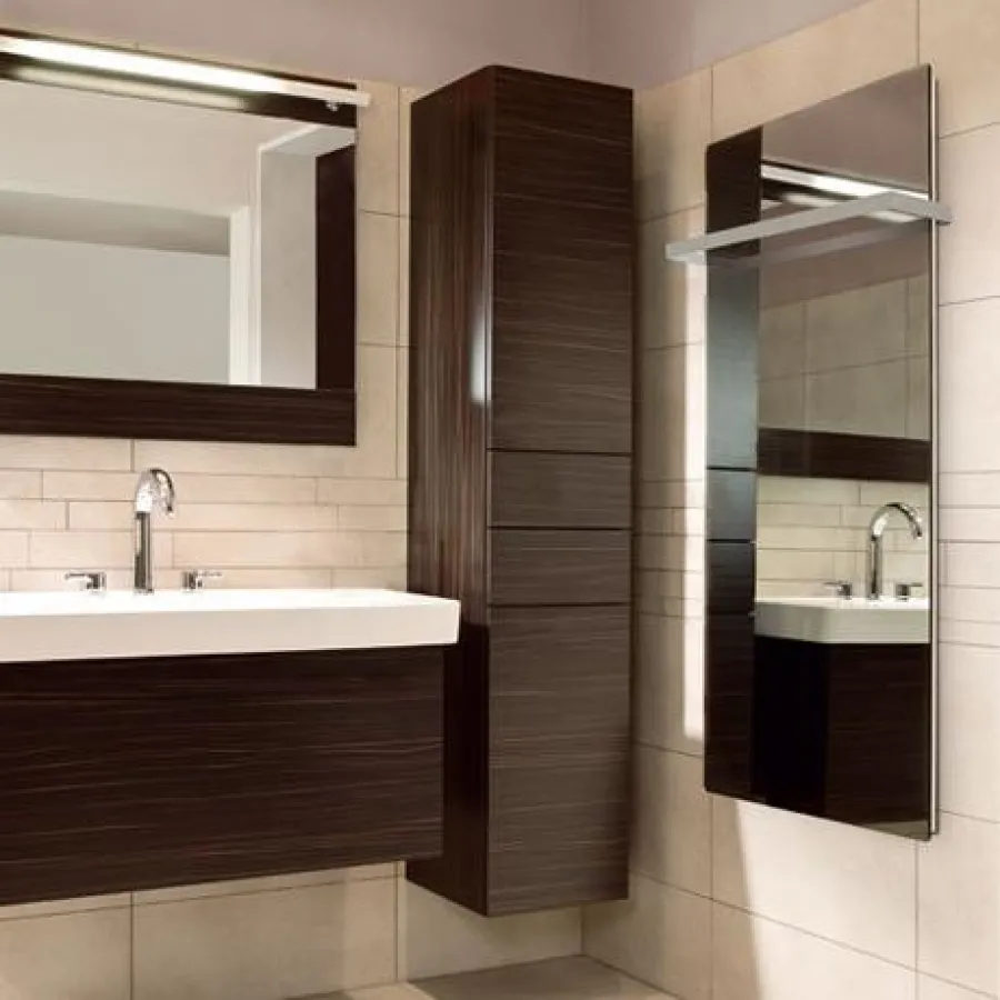 Infrapower Spiegelheizung mit Handtuchhalter