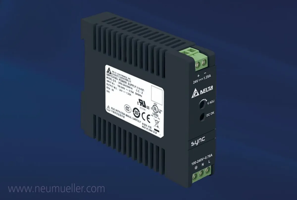 Die neueultrakompakte Sync Hutschienen-Netzteil-Serie von Delta