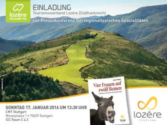 EINLADUNG ZUR PRESSEKONFERENZ Tourismusverbandes LOZÈRE (Südfrankreich) Bild: EINLADUNG ZUR PRESSEKONFERENZ Tourismusverbandes LOZÈRE (Südfrankreich)
