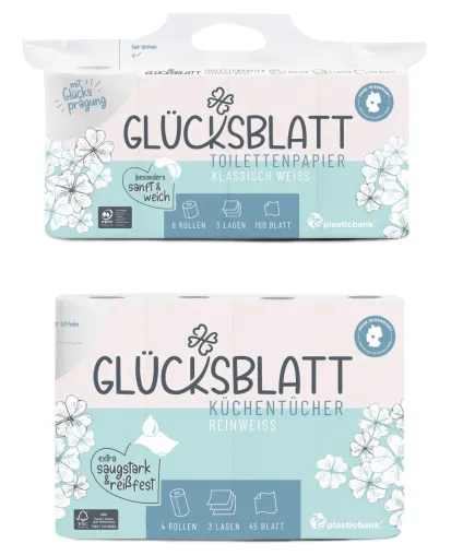 Glücksblatt: Erfolgreicher Marktstart der neuen Hygienepapier-Marke Bild: Glücksblatt: Erfolgreicher Marktstart der neuen Hygienepapier-Marke