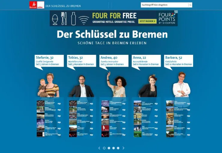 Bremer Stadtportal präsentiert innovative Online-Angebote auf Basis von SixCMS Bild: Bremer Stadtportal präsentiert innovative Online-Angebote auf Basis von SixCMS