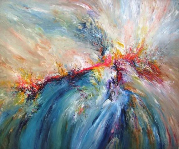 Bild: XXXL-Format: Über 5 qm abstrakte Kunst auf einem riesigen Originalgemälde