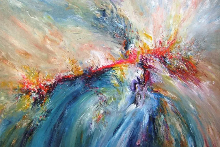 XXXL-Format: Über 5 qm abstrakte Kunst auf einem riesigen Originalgemälde Bild: XXXL-Format: Über 5 qm abstrakte Kunst auf einem riesigen Originalgemälde