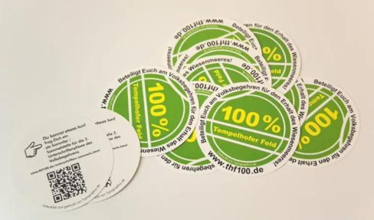 Bild: Grüne Aufkleber für eine Grünes Berlin