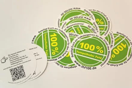Grüne Aufkleber für eine Grünes Berlin Bild: Grüne Aufkleber für eine Grünes Berlin