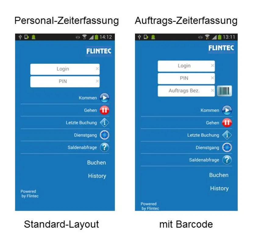 Flintec Android App mit Code Scanner