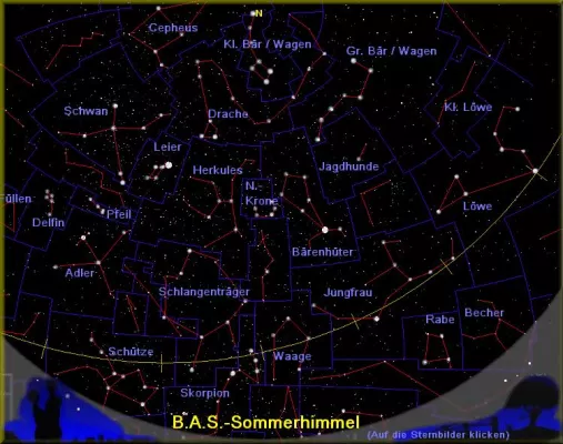 Aktueller Sternhimmel im August 2006 - jetzt Sterne beobachten Bild: Aktueller Sternhimmel im August 2006 - jetzt Sterne beobachten
