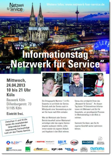 Bild: „Netzwerk für Service“ lädt am 24.4. zum Informationstag ins „Bauwerk Köln“