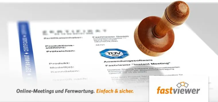 Bild: FastViewer erfolgreich durch den TÜV Süd rezertifiziert