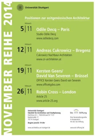 Bild: Werkbericht von Office KGDVS bei der Stuttgarter November Reihe