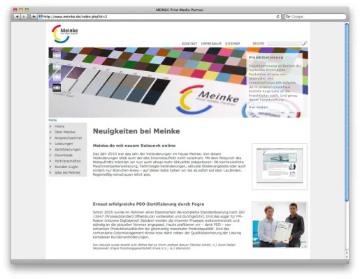 Bild: Druckerei Meinke mit neuem Internetauftritt