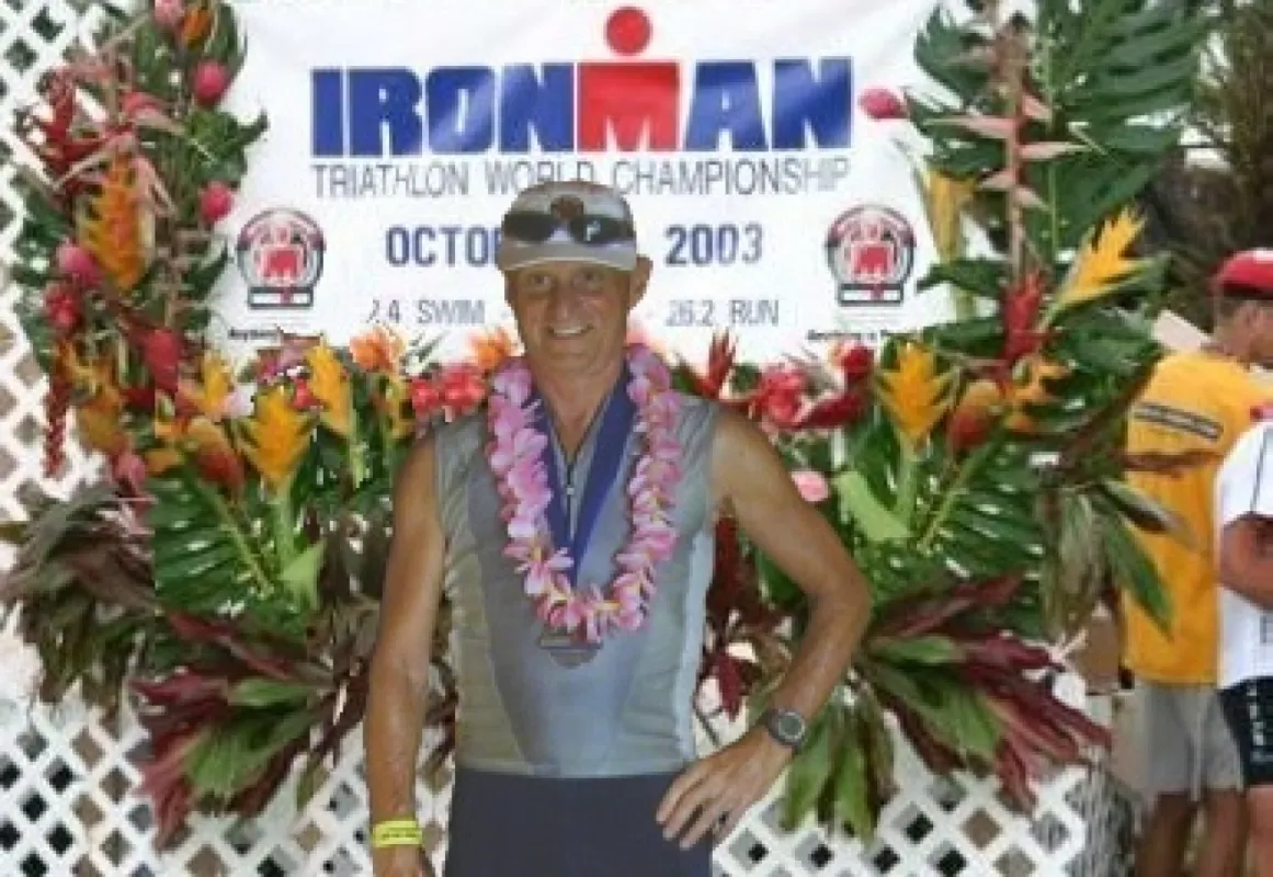 Klittich bei seinem ersten IRONMAN Hawai (© privat)