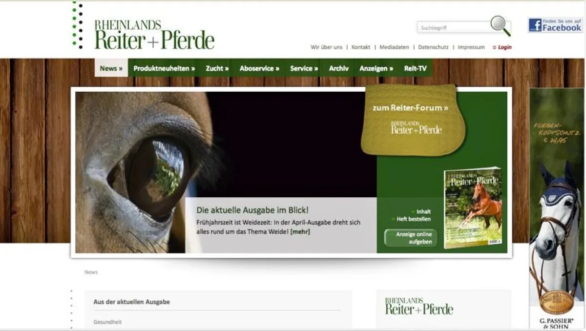 Screenshot Rheinlands Reiter+Pferde