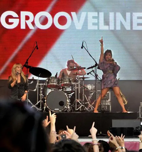 Bild: Lee Mayall's Grooveline mit Miss Dynamite Tess Dabasol in Neu-Ulm