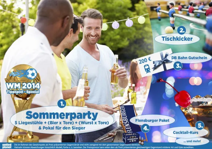 Tippen und Sommerparty abräumen Bild: Tippen und Sommerparty abräumen