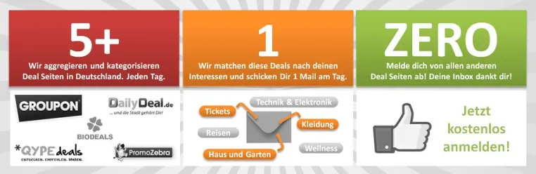 Couponing 2.0 - JustMyDeals.de kategorisiert und aggregiert Deals Bild: Couponing 2.0 - JustMyDeals.de kategorisiert und aggregiert Deals