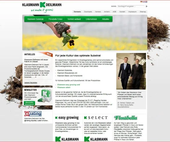 Bild: Klasmann-Deilmann mit neuer Website online