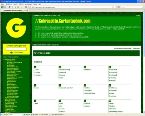 Bild: Gebrauchte Gartentechnik vor Ort