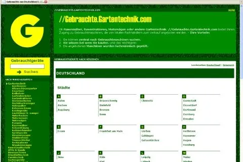 Bild: Gebrauchte Gartentechnik vor Ort