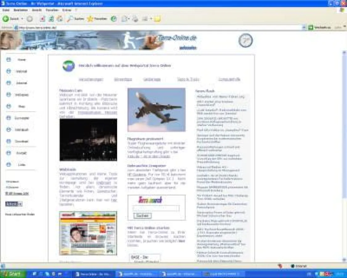 Die Portalseite www.terra-online.de