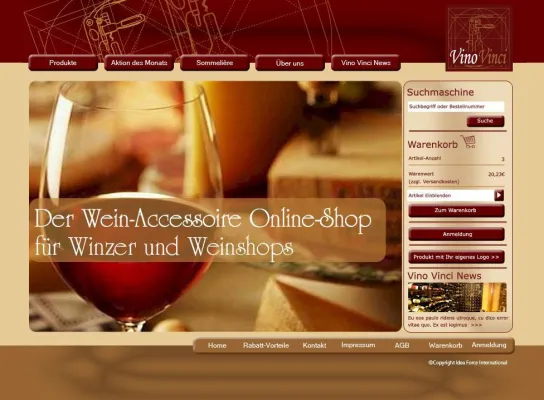 Bild: Website-Launch von VinoVinci.com