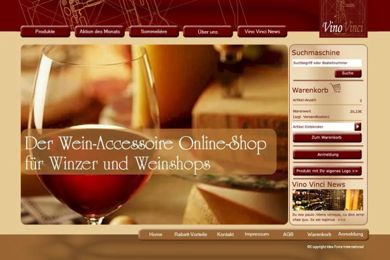 Bild: Website-Launch von VinoVinci.com