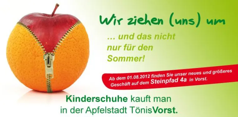 Bild: „5 Zehen Kinderschuhe“ an neuem Standort