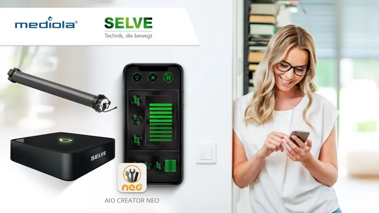 Bild: Mediola‘s AIO CREATOR NEO unterstützt ab sofort auch den SELVE Home Server 2