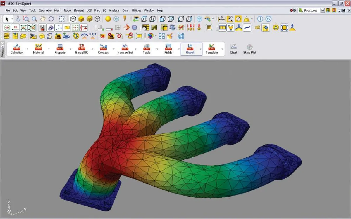 Modell simuliert mit SimXpert