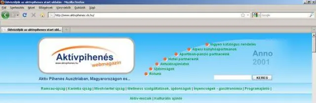 Bild: Webmagazin Aktiveurlaubszeit.de und Aktivpihenes.hu in neuer Aufmachung