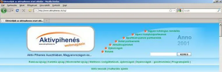 Bild: Webmagazin Aktiveurlaubszeit.de und Aktivpihenes.hu in neuer Aufmachung