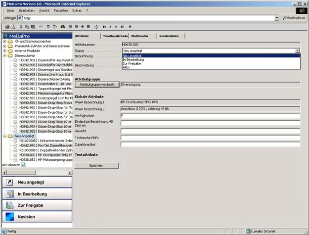 Bild: Katalogdaten: Pflegeoberfläche individuell gestalten mit MeDaPro Online Skin