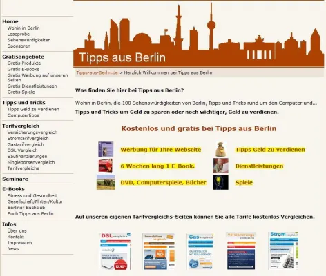 Bild: Berliner Webseite vergibt Tipps mit zahlreichen Gratismöglichkeiten