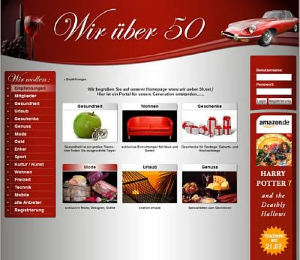 Bild: Wir über 50 - Das neue Portal für unsere Generation im Internet
