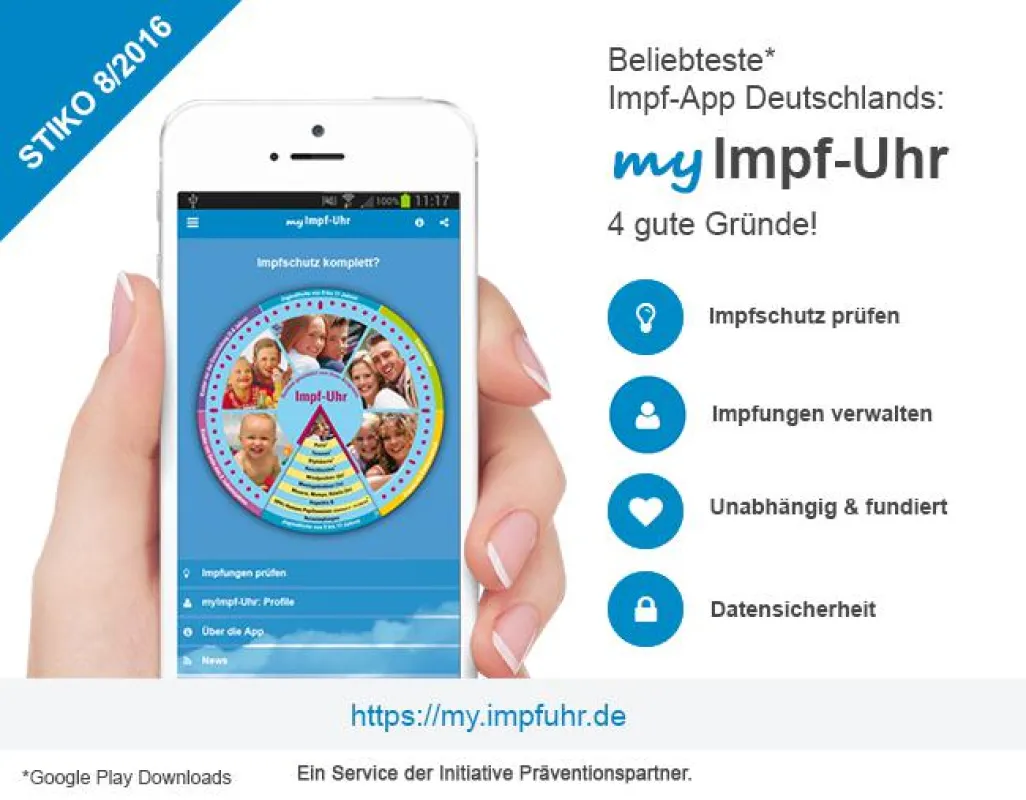 Beliebteste Impf-App Deutschlands: myImpf-Uhr