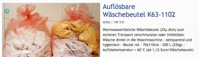 Bild: NEU: auflösbare Wäschebeutel - amfora health care GmbH erweitert das shop-Angebot