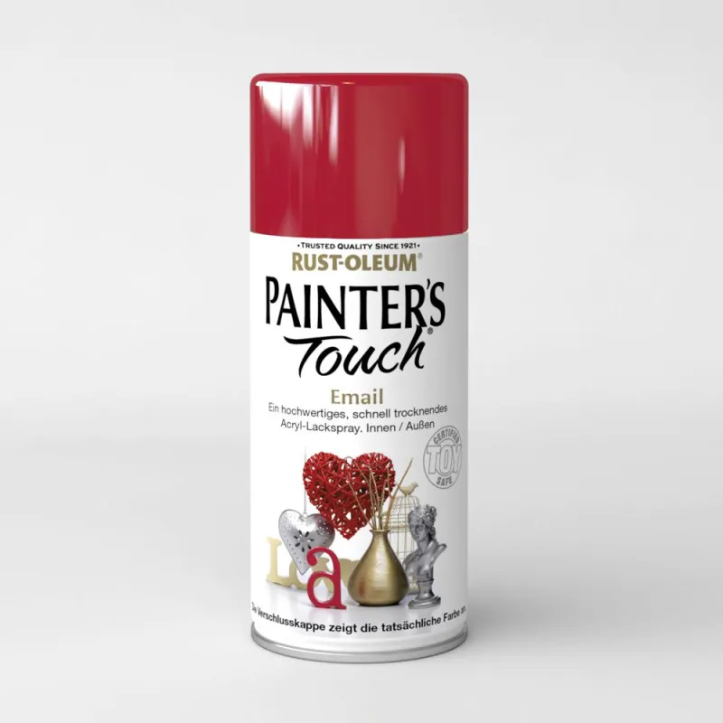 Die Produktpalette des Rust-Oleum Painter's Touch Emaille-Sprays umfasst 14 tolle Farbtöne.