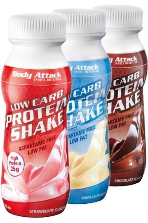 Muskeln aufbauen und erhalten mit dem Low Carb Protein Shake von Body Attack.