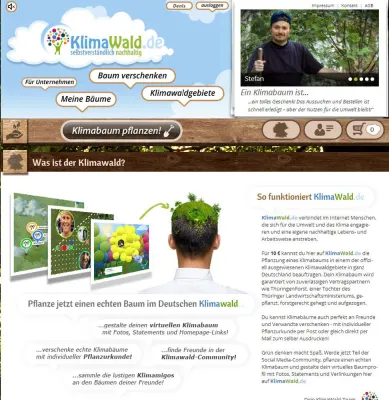 "Klimawald.de - Pflanz deinen eigenen Klimabaum" ist online Bild: "Klimawald.de - Pflanz deinen eigenen Klimabaum" ist online